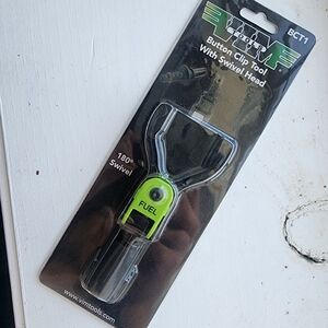 Button Clip Tool with Swivel Head - Green and Black Vim Tools